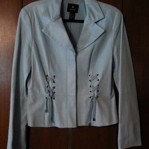 Turquoise Doncaster Italian leather jacket